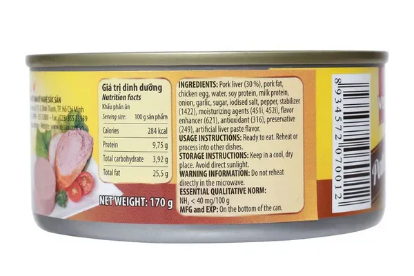 Thành phần pate cho mèo