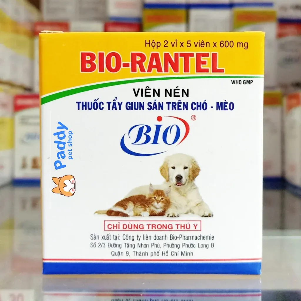 Hộp thuốc tẩy giun sán Bio-Rantel chuyên dùng cho mèo của thương hiệu Bio-Pharmachemie
