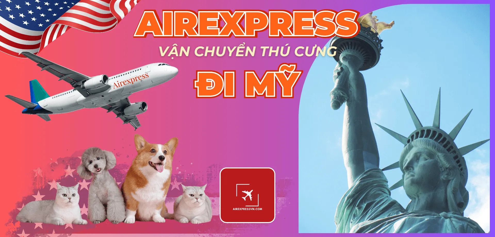 Vận Chuyển Thú Cưng Đi Mỹ