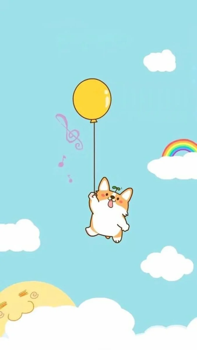 chó corgi cartoon biểu cảm dễ thương dùng cho checklist xuất file