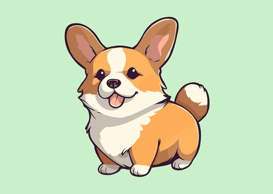 chó corgi cartoon cao cấp dùng cho phần câu hỏi thường gặp