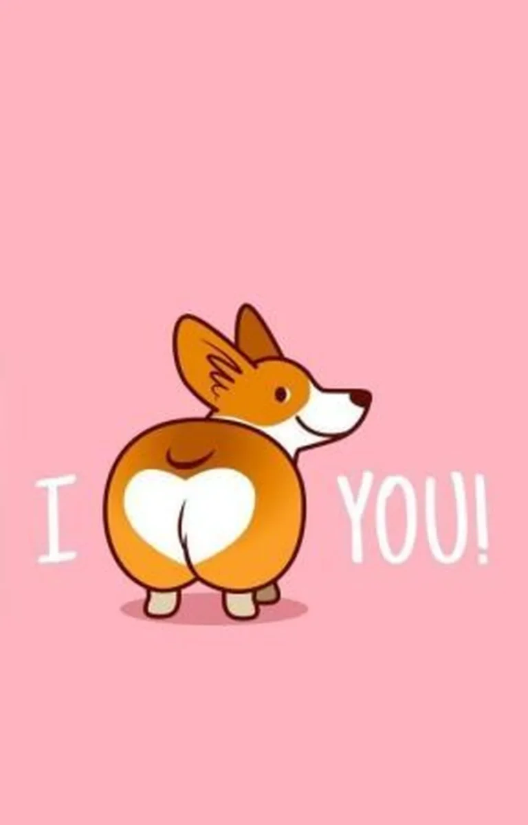 chó corgi cartoon ngồi dễ thương dùng làm mẫu phác thảo