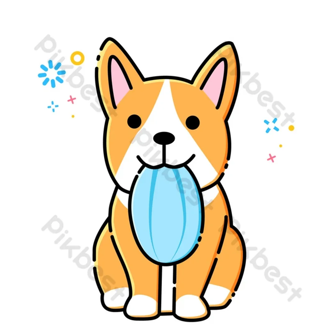 Chó corgi hoạt hình phong cách MBE chó corgi hoạt hình phong cách MBE dễ thương