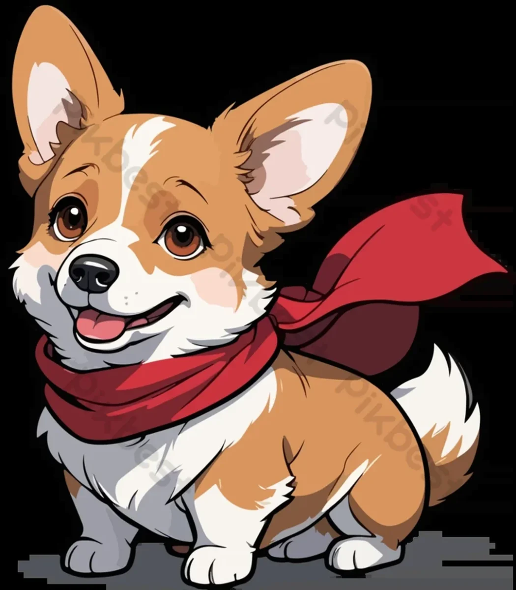 Chó corgi hoạt hình vector chó corgi hoạt hình phong cách vector dễ dùng làm FAQ