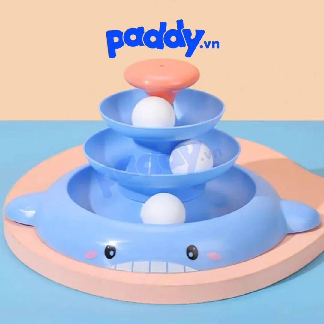 Tháp banh 3 tầng kích thích tư duy và phản xạ của mèo