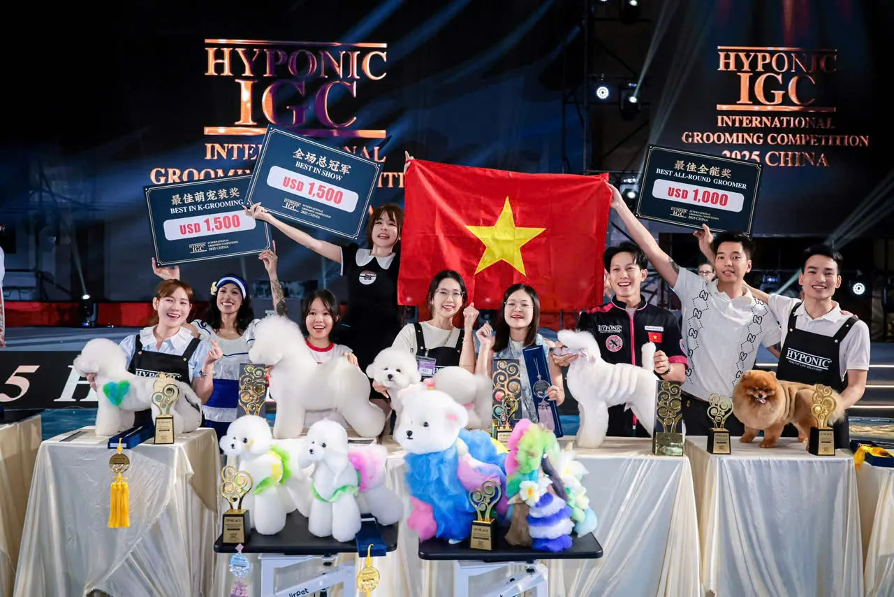 Groomer đạt giải tại cuộc thi grooming quốc tế