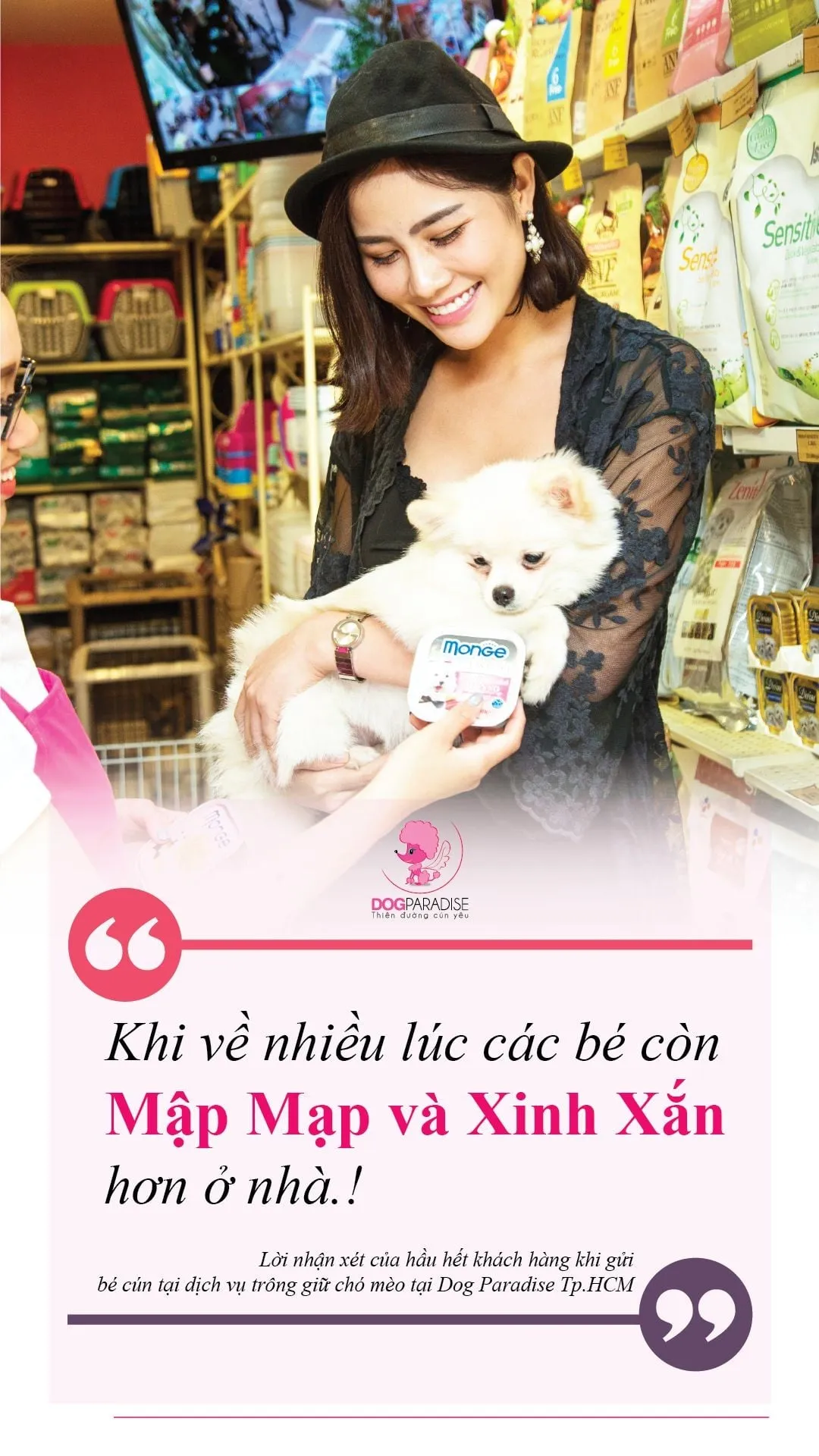 Khu vực chăm sóc chuyên biệt với đội ngũ nhân viên được đào tạo về hành vi và sức khỏe thú cưng