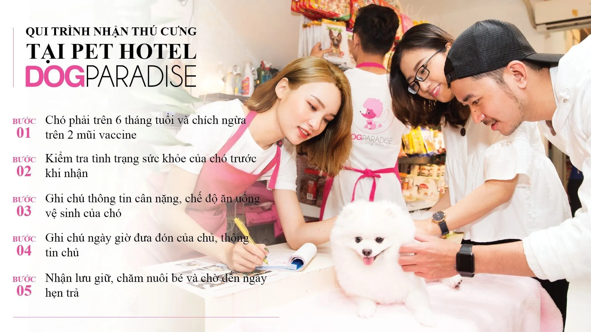 Đội ngũ nhân viên chuyên nghiệp được đào tạo về xử lý tình huống khẩn cấp và chăm sóc thú cưng