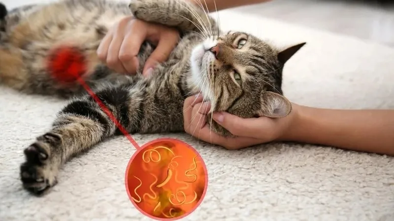 Giun sán là ký sinh trùng phổ biến ảnh hưởng đến sức khỏe mèo