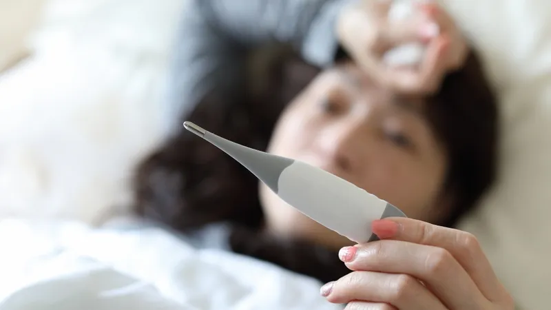 Sốt nhẹ là một trong những triệu chứng nhiễm giun sán chó mèo