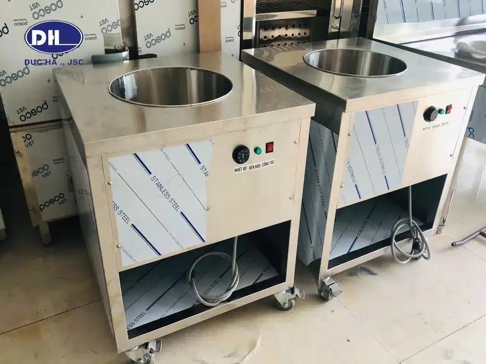 Bàn hâm nóng thức ăn 1 khay inox 304 bền đẹp và giữ nhiệt lâu