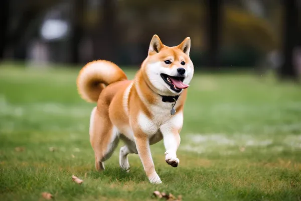 Shiba Inu với bộ lông mềm mại và đuôi cuộn tròn