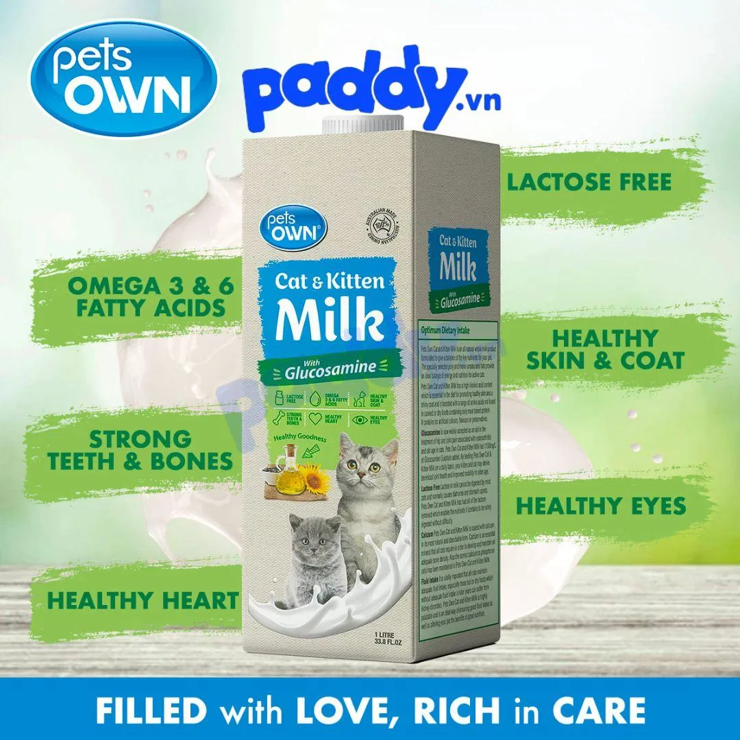 Sữa tươi Pets Own bổ sung glucosamine cho xương khớp khỏe mạnh