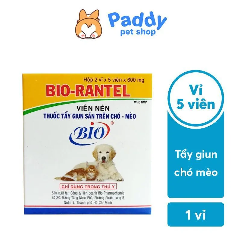 Viên Tẩy Giun Bio-Rantel Cho Chó Mèo