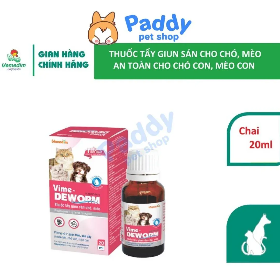 Vime Deworm Tẩy Giun Cho Mèo Dạng Nước